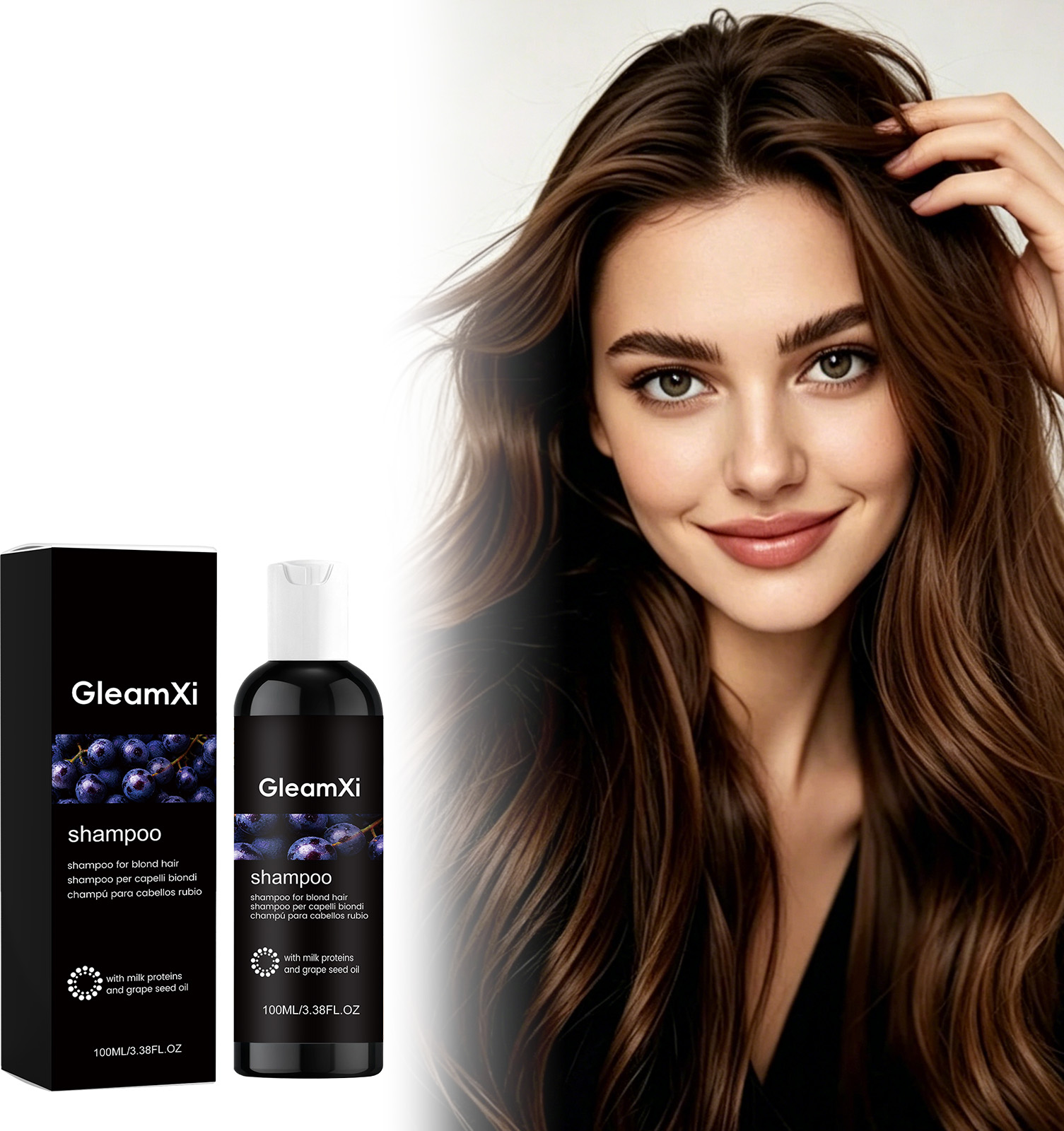 Hair Care For Dry And Frizzy Hair - GleamXi Szampon ochronny do włosów blond,