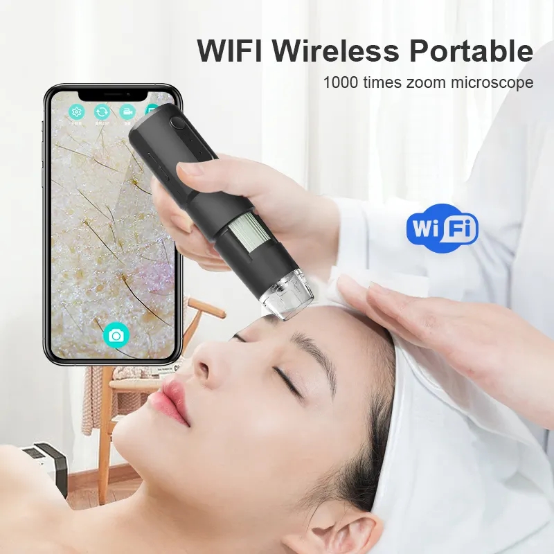 Hair Porosity Test - Profesjonalny cyfrowy mikroskop WiFi, bezprzewodowy dermatoskop