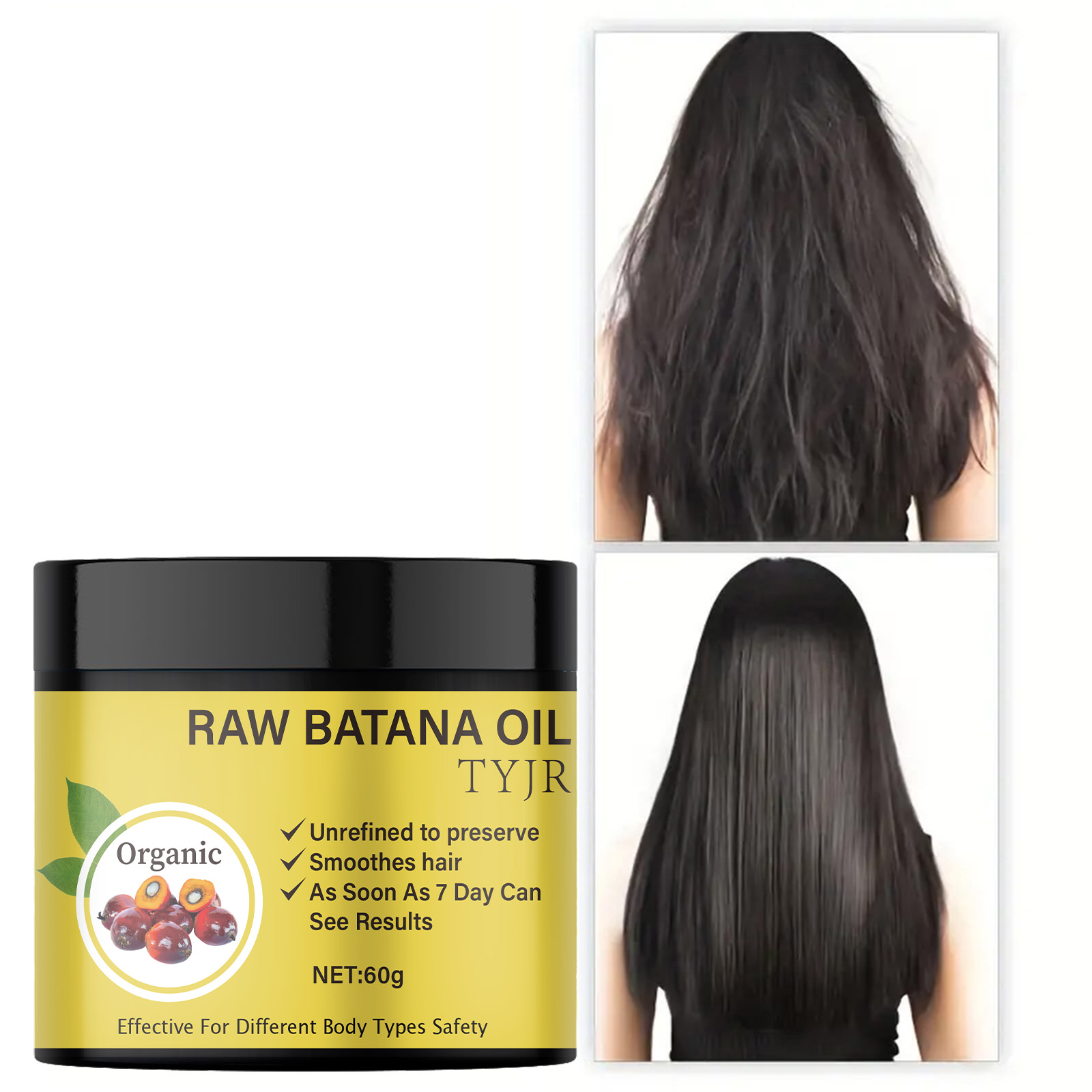 Hair Care For Dry And Frizzy Hair - Maska do włosów z surowym olejem