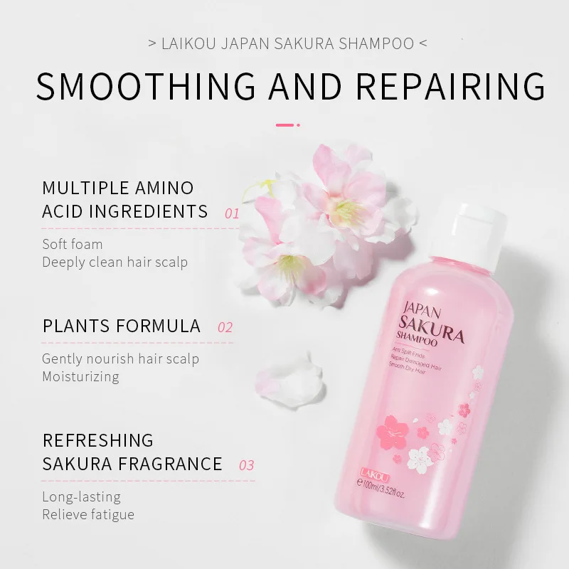 LAIKOU japonia Sakura szampon  – Hair Care Vitamin recenzja i cena