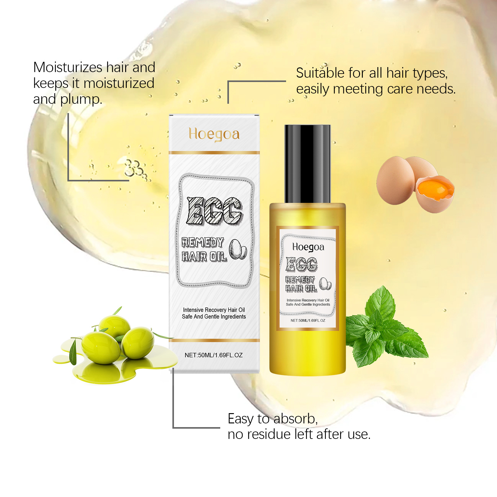 Olejek do włosów z jajkiem, re – Hair Care For Dry And Frizzy Hair recenzja i cena