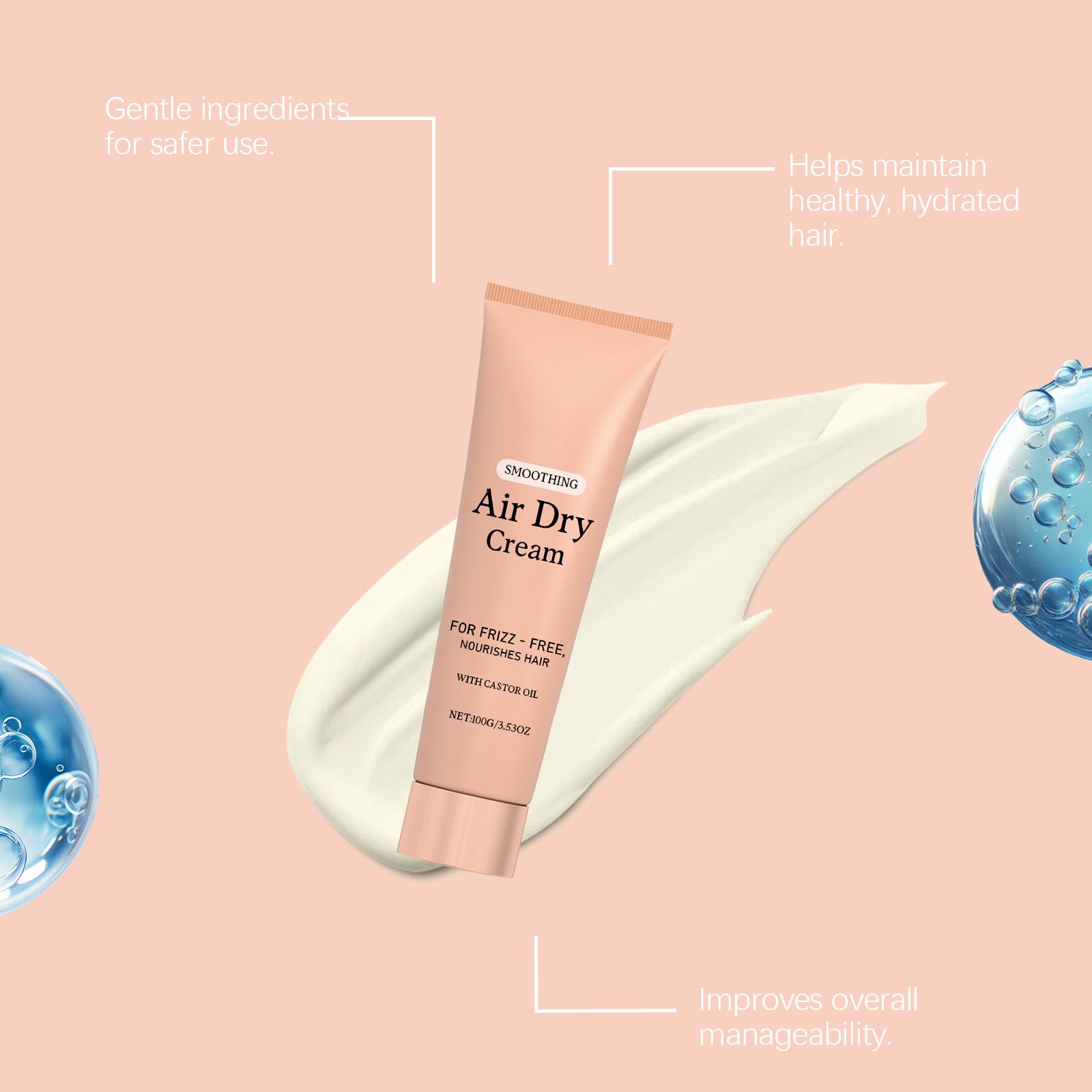 Krem do włosów wygładzający, n – Hair Care For Dry And Frizzy Hair recenzja i cena